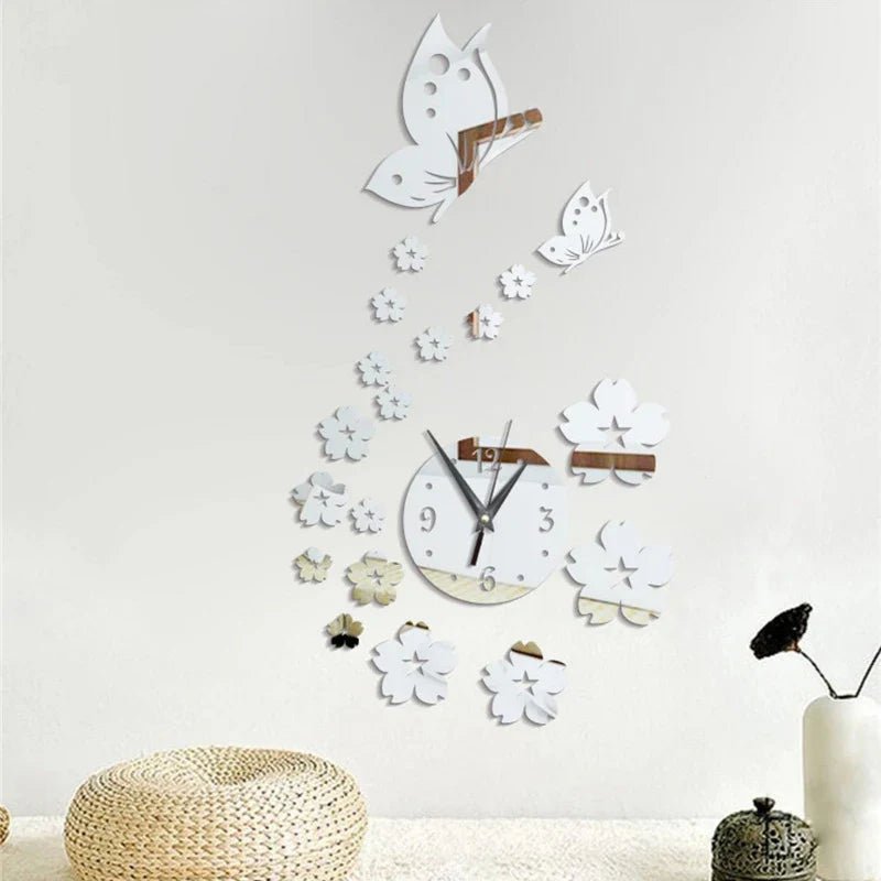 Horloge Murale - CrystalButterflyClocks™ - Atmosphere Maison